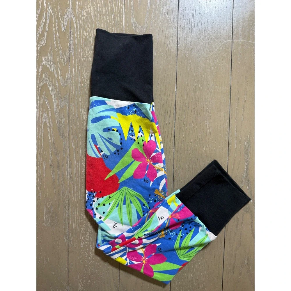 Hazel Blue Tropical Jogger Floral Graphic Colorful 6T‎ Vibrant Summer Streetwear
